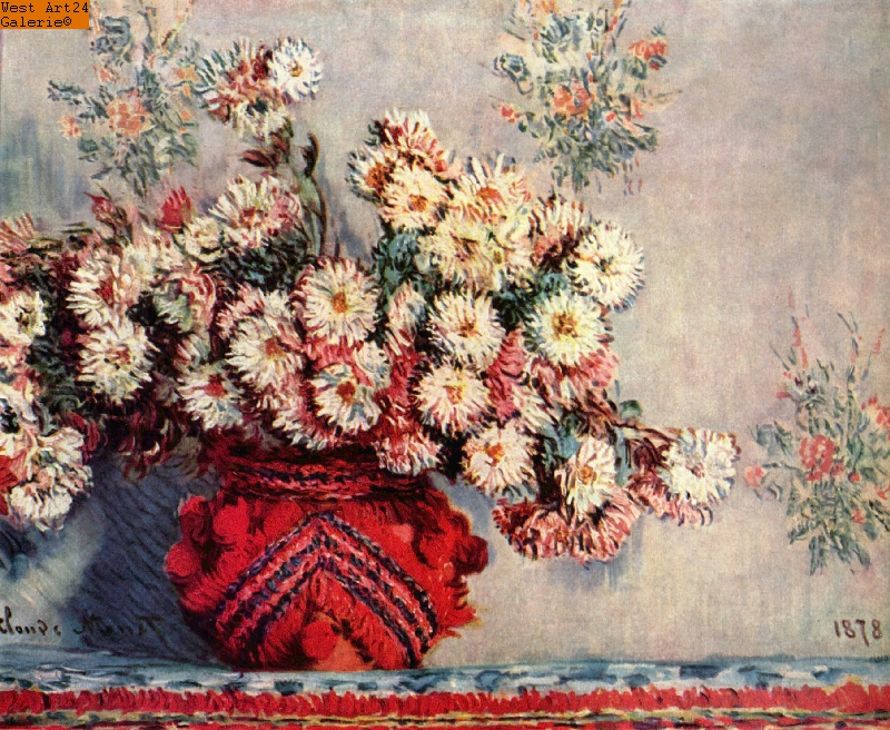 Chrysanthemen nach Monet Gemäldeimitation